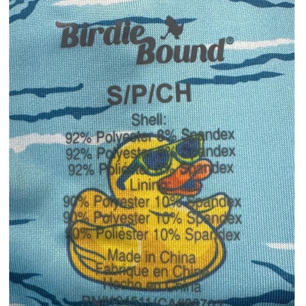 Birdie Bound‎ Men's Swim Trunks Size S P Ch Gray Elastic Waist Drawstring Ducks